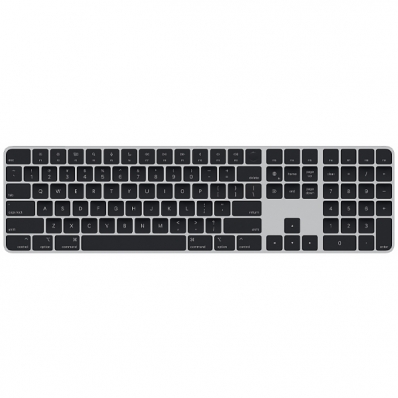Teclado Sem Fio Apple Magic Keyboard With Touch Id And Numeric Keypad A2520 MMMR3LL Ingles com Bluetooth - Cinza/Preto