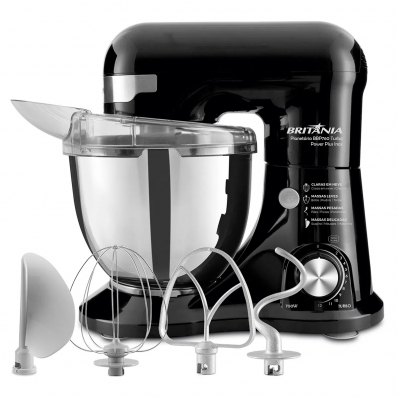 Batedeira Planetaria Britania BBP760P Power Plus Turbo - 700W - 4L - 220V - Preto