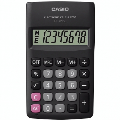 Calculadora Casio HL-815L-BK-W-DP - 8 Digitos - Preto