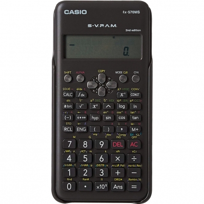 Calculadora Cientifica Casio FX-570MS-2-W-DH-V - 12 Digitos - Preto
