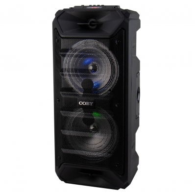 Caixa de Som Coby CY3376-260 - Bluetooth - USB/SD/Aux - 30W - com Microfone - 2X 6.5" - Preto
