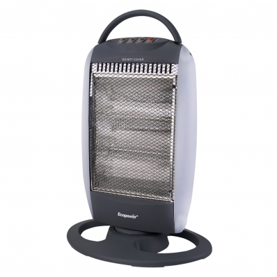 Aquecedor Eletrico Ecopower Halogeno EP-3093 - 1200W - Giratorio - 220V - Cinza