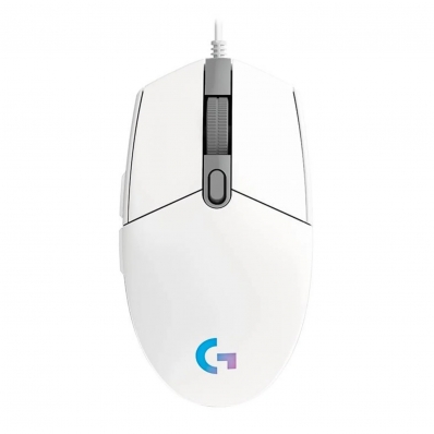 Mouse Gamer Logitech G203 Lightsync 910-005794 - 8000 Dpi - 6 Botoes - Branco