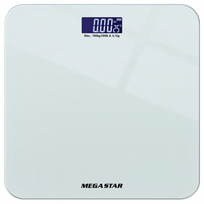 Balanca Digital para Peso Corporal Megastar CR3350 Ate 180 KG - Branca