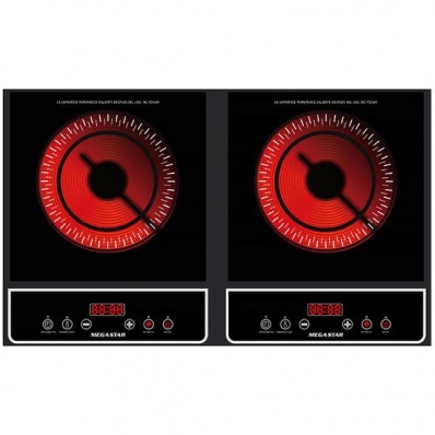 Fogao Eletrico Mega Star ER582 4000W 220V 50/60HZ Preto