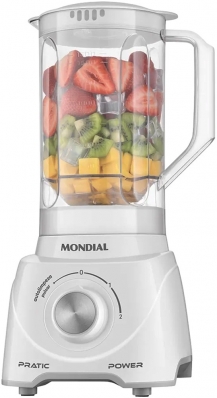 Liquidificador Mondial L-97-W Pratic Power 2.2L 550 Watts 220V/50-60HZ Branco