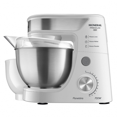 Kit de Cozinha Mondial - 2 Em 1 - Batedeira Premium Inox BP-02P - Branco + Liquidificador Easy Power L-550 - 220V - Preto