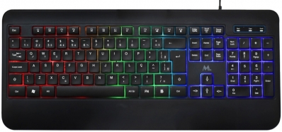 Teclado Mtek KB-7701LR com Cabo - Preto RGB (Portugues)
