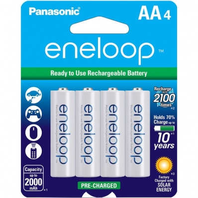 Pilha Recarregavel Panasonic Eneloop Pro BK-3MCCA4BA AA4 - 4 Unidades