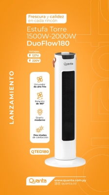 Aquecedor Electrico Quanta QTED180 110V 2000WATTS White