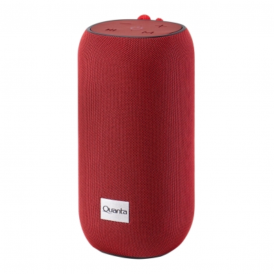 Speaker Quanta QTSPN5 - SD/Aux/USB - Bluetooth - 5W - A Prova DAgua - Vermelha