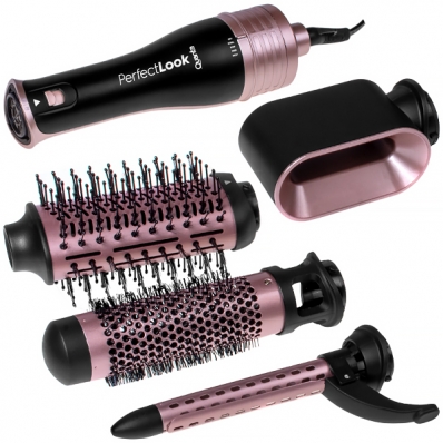 Escova Eletrica Quanta Perfectlook QTKCS7000 4 Em 1 com 1.100 Watts 127V ~ 60HZ - Preto/Rosa