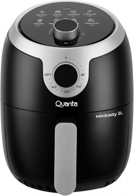 Fritadeira Eletrica Quanta QTAF230 Minitasty 2L 1000 Watts 110V/60HZ Preta