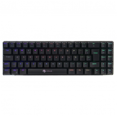Teclado Mecanico Quanta Krab Inferno KBMGK50 - com e Sem Fio - Portugues - RGB - Preto