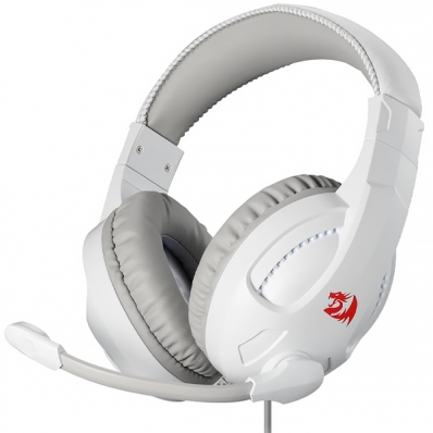 Headset Gaming Redragon Cronus H211W-RGB com USB/ 3.5 MM para PC/ PS4/ Xbox One e Nintendo Switch - Branco/ Cinza