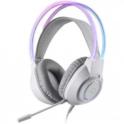 Headset Gaming Redragon Scream H231W-RGB com USB/3.5 MM para PC/PS5/Xbox One e Nintendo Switch - Branco