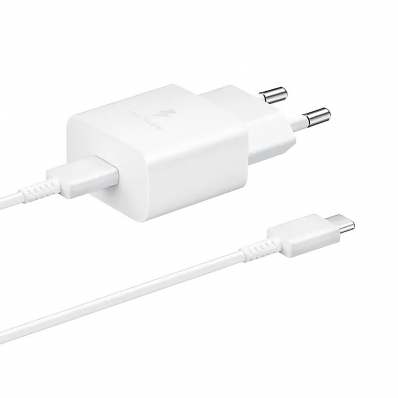 Carregador Samsung + Cabo USB-C 15W EP-T1510XWEGWW - Branco