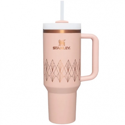Copo Termico Stanley Quencher Flowstate Tumbler de 1.18 Litros - Blush Gloss Deco