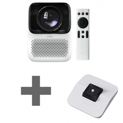 Projetor Wanbo T2 Max New de 450 Ansi Lumens com HDMI e USB Bivolt + Suporte WBBA02