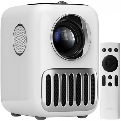 Projetor Wanbo T2R Max de 250 Ansi Lumens com HDMI e USB Bivolt - Branco