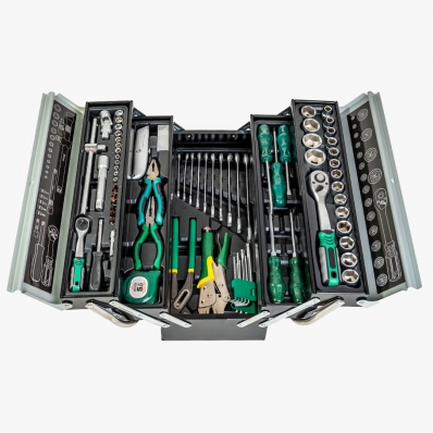 CAIXA DE FERRAMENTAS 5 GAVETAS MONTADA COM 77 PEÇAS ZT1004 ZTEC