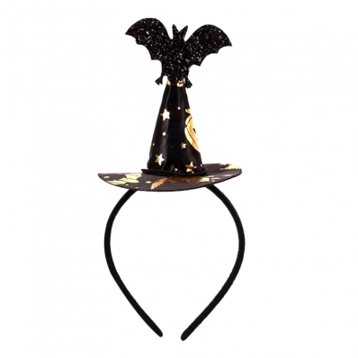 Tiara Chapéu de Bruxa Dourada