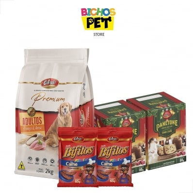 KIT COLOSSO RACAO + PANETTONE + BIFITOS 