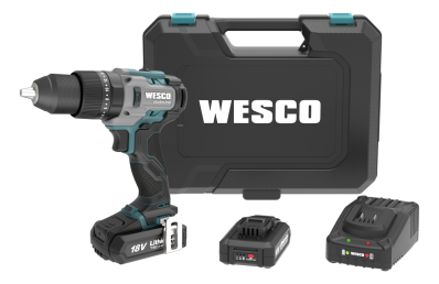 FURADEIRA DE IMPACTO A BATERIA 18V BRUSHLESS COM 2 BATERIAS 2AH CARREGADOR E MALETA WS2419K2 WESCO 