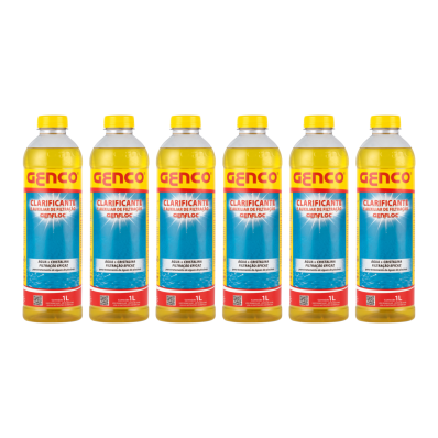 Kit 6 Clarificante E Auxilitar De Filtração Genfloc Piscinas