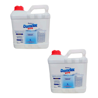 Kit 2 Algicida De Choque Domclor 5L Limpeza Para Piscina