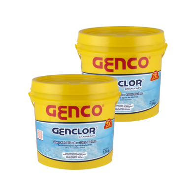 Kit 2 Balde Genclor Granulado Estabilizado 7,5kg Genco 