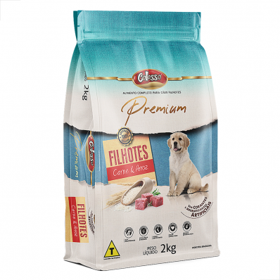 Alimento Caes Filhotes Racao Colosso Premium Carne Arroz 2kg
