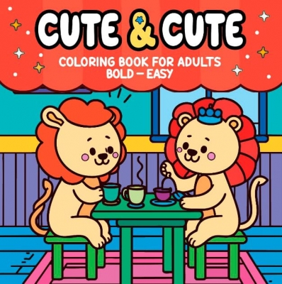 Cute & Comfy Coloring Book for Adults - Livro de colorir