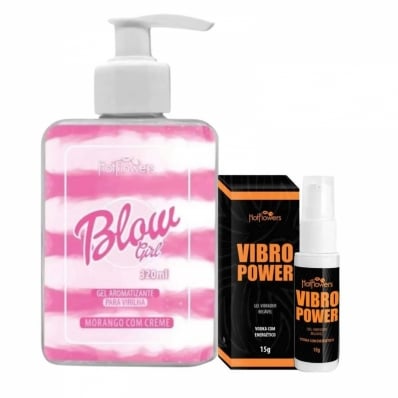 KIT SENSUAL GEL BLOW + VIBRO EXCITANTE POWER VODKA