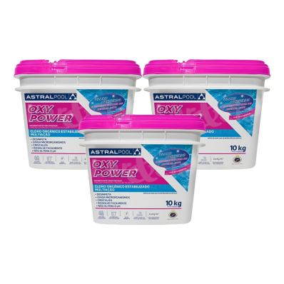 Kit 3 Cloro Para Limpeza Oxy Power 10kg Astralpool