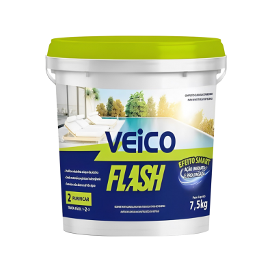 Balde Cloro Para Piscina Multiação Veico Flash 7,5kg