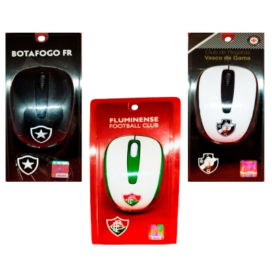 MOUSE COM FIO TIMES DE FUTEBOL MILENO