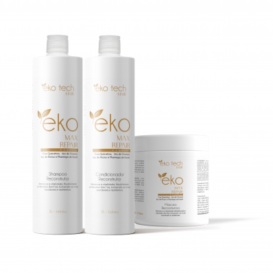 KIT SHAMPOO + COND MAX REPAIR EKO TECH 1L + MASCARA 500G