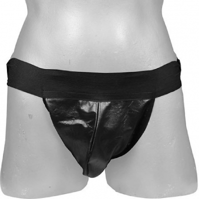 CUECA JOCKSTRAP EM CORINO PRETO TAM. M