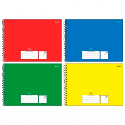 CADERNO CARTOGRAFIA MEIA PAUTA ESPIRAL CAPA DURA 80 FOLHAS STIFF JANDAIA