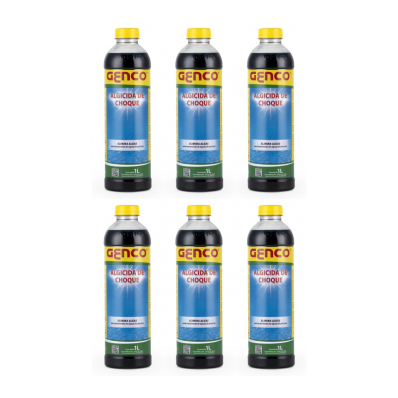 Kit 6 Algicida Choque 1L Genco