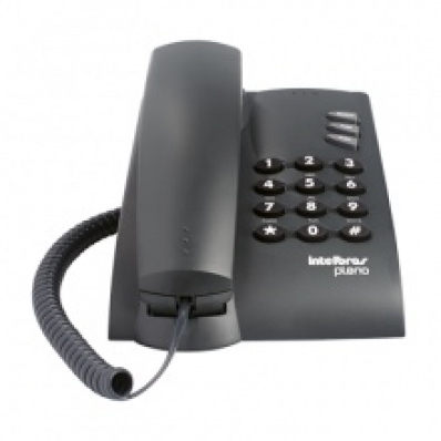 Telefone Intelbras Pleno com Fio Preto 