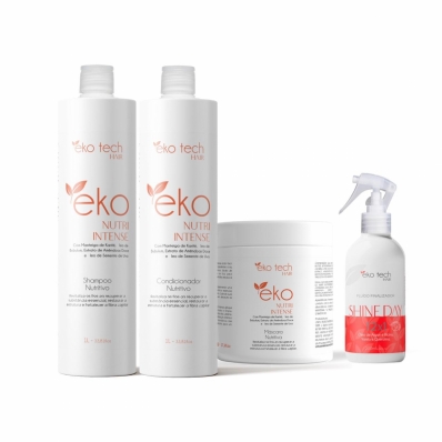 KIT SHAMPOO + COND + MASC NUTRI INTENSE EKO TECH + SHINE DAY