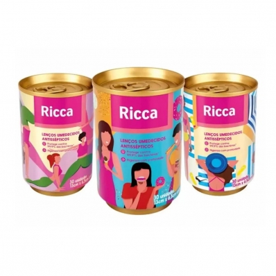 Kit Com 3 Lenços Antisséptico 30 Unidades Ricca