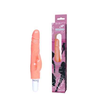 Vibrador Multivelocidade com Capa Removível Formato Pênis com Veias ? BAILE VIBRATOR ? BI-010048