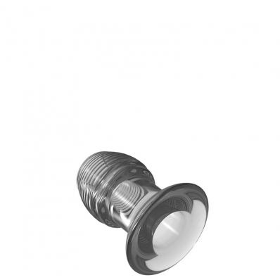 PLUG ANAL C/ RANHURAS EM RELEVO E TÚNEL INTERNO VAZADO 6CM