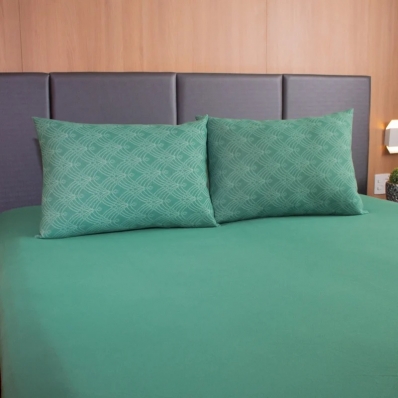 Jogo de Cama King Portallar Malha 100% Algodão Supreme 3 Peças Verde