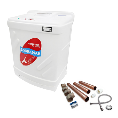 Kit Sauna Gerador Vapor 9kw Bifásico e Instalação de Cobre
