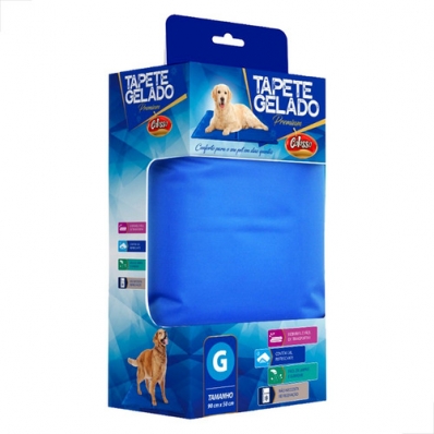Tapete Colchão Gelado Térmico Para Pets Cães Gatos 90x50cm