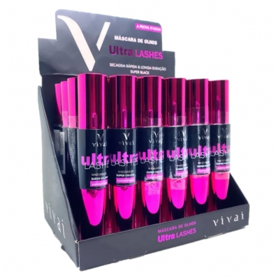 Rímel Vivai Ultra Lashes Super Volume/Black Prova Dgua CX/24